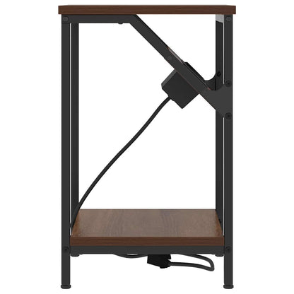 Nachttisch 2 pcs Braune Eiche 38 x 30 x 48 cm Holzwerkstoff