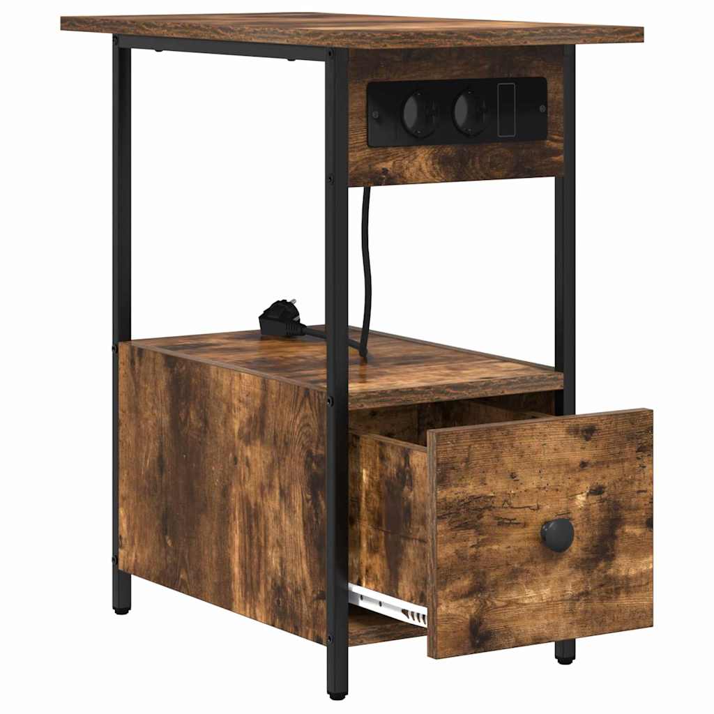 Nachttisch Räuchereiche 60 x 30 x 61 cm Holzwerkstoff