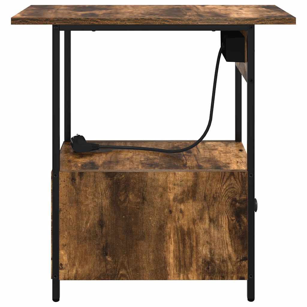 Nachttisch Räuchereiche 60 x 30 x 61 cm Holzwerkstoff