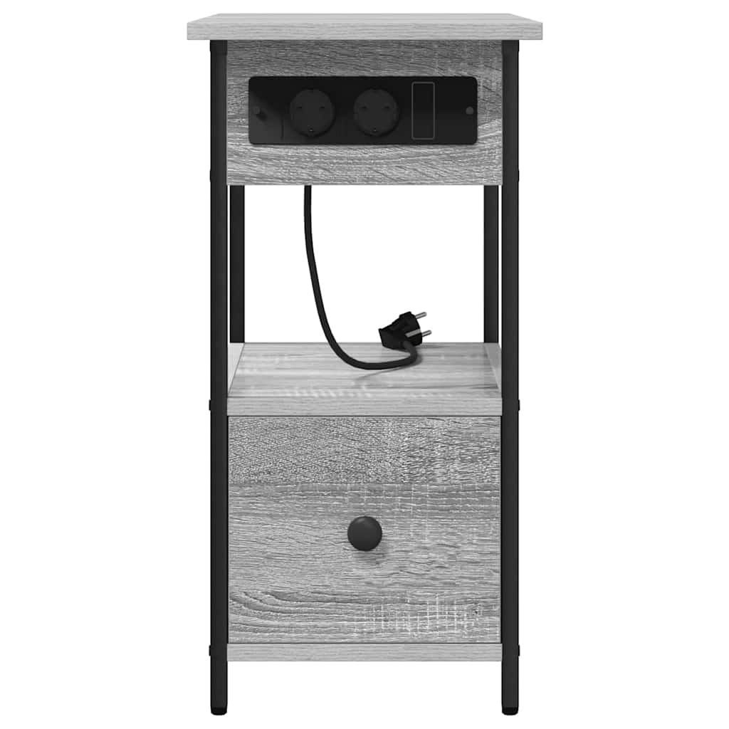 Nachttisch Grau Sonoma 60 x 30 x 61 cm Holzwerkstoff