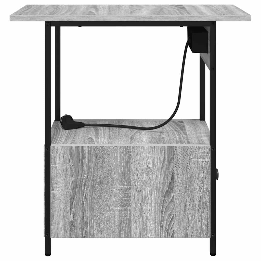 Nachttisch Grau Sonoma 60 x 30 x 61 cm Holzwerkstoff