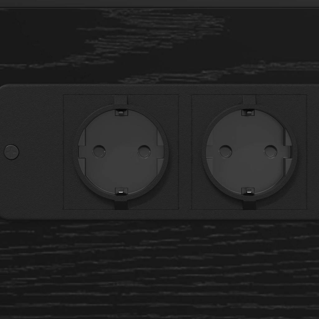 Nachttisch Schwarze Eiche Holzwerkstoff Schwarz Eichen-Optik