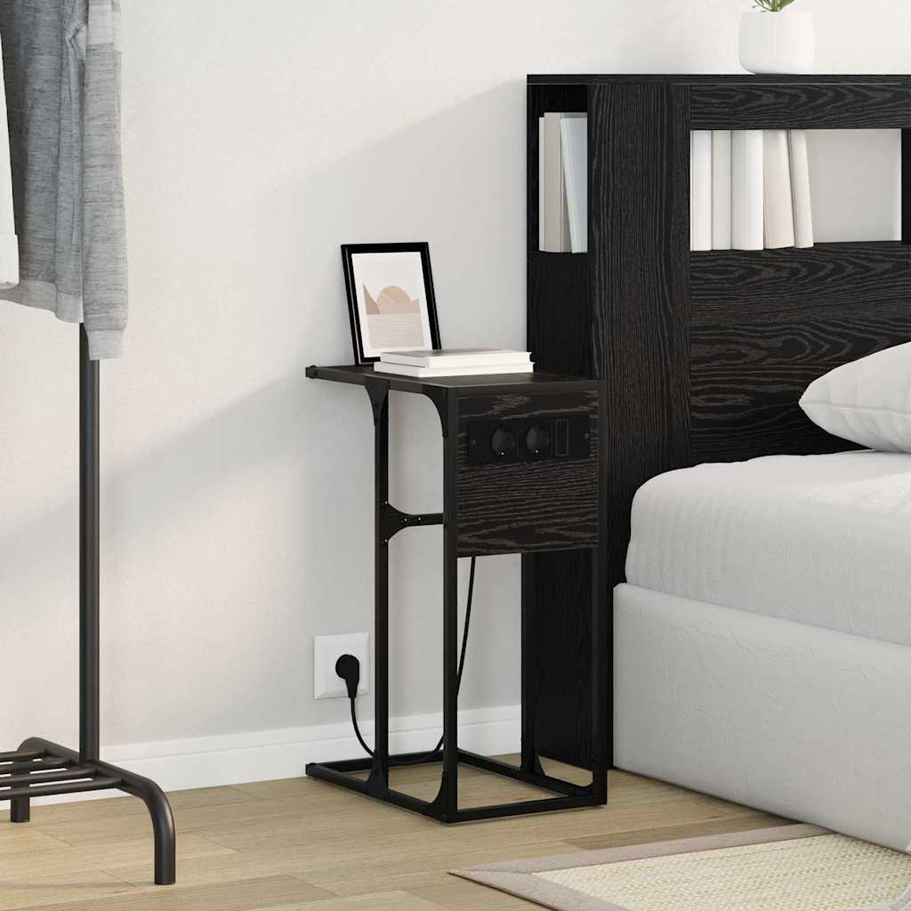 Nachttisch Schwarze Eiche Holzwerkstoff Schwarz Eichen-Optik