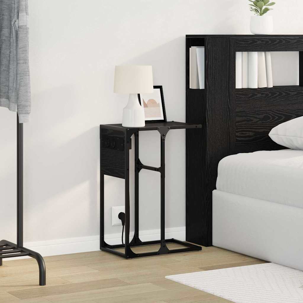 Nachttisch Schwarze Eiche Holzwerkstoff Schwarz Eichen-Optik