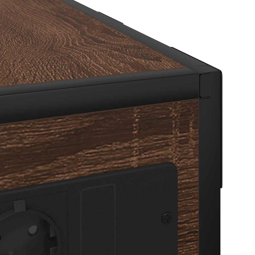 Nachttisch Braune Eiche Holzwerkstoff Braun Eichen-Optik