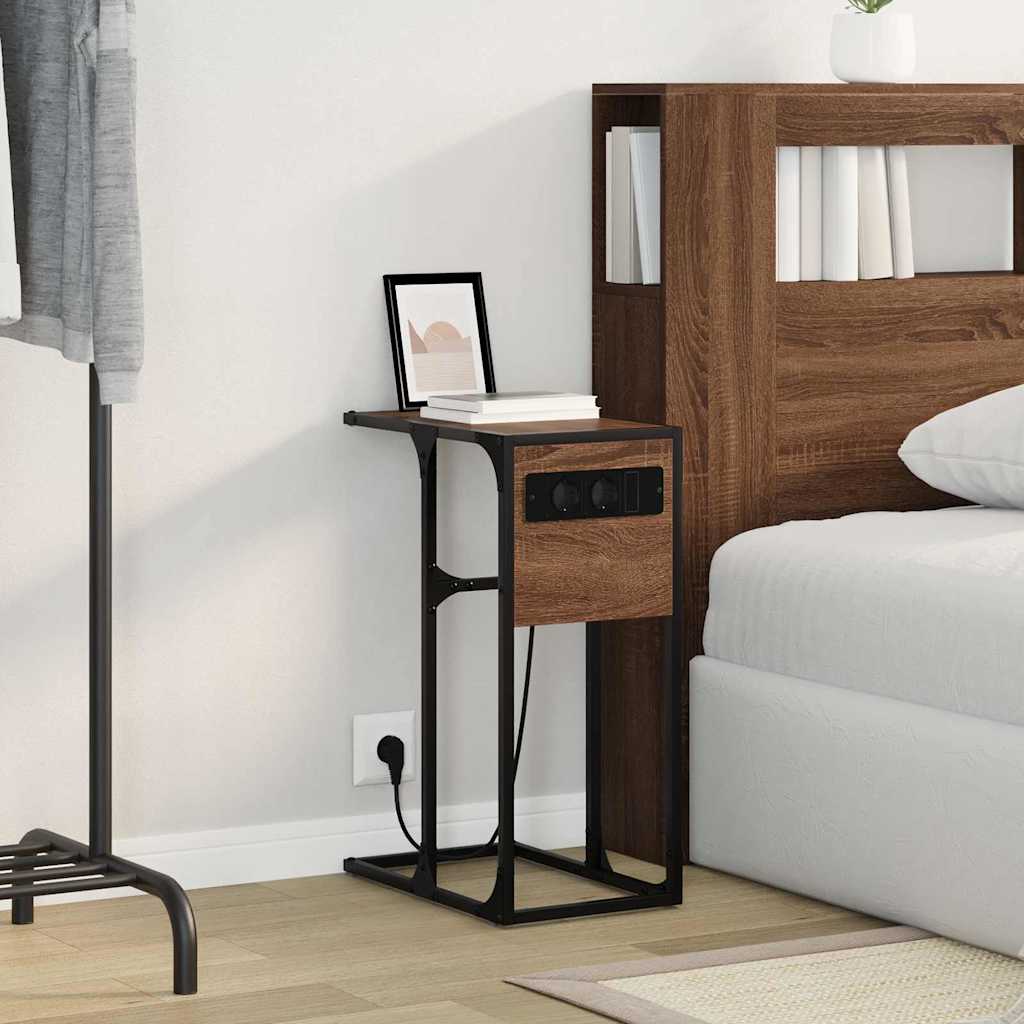 Nachttisch Braune Eiche Holzwerkstoff Braun Eichen-Optik