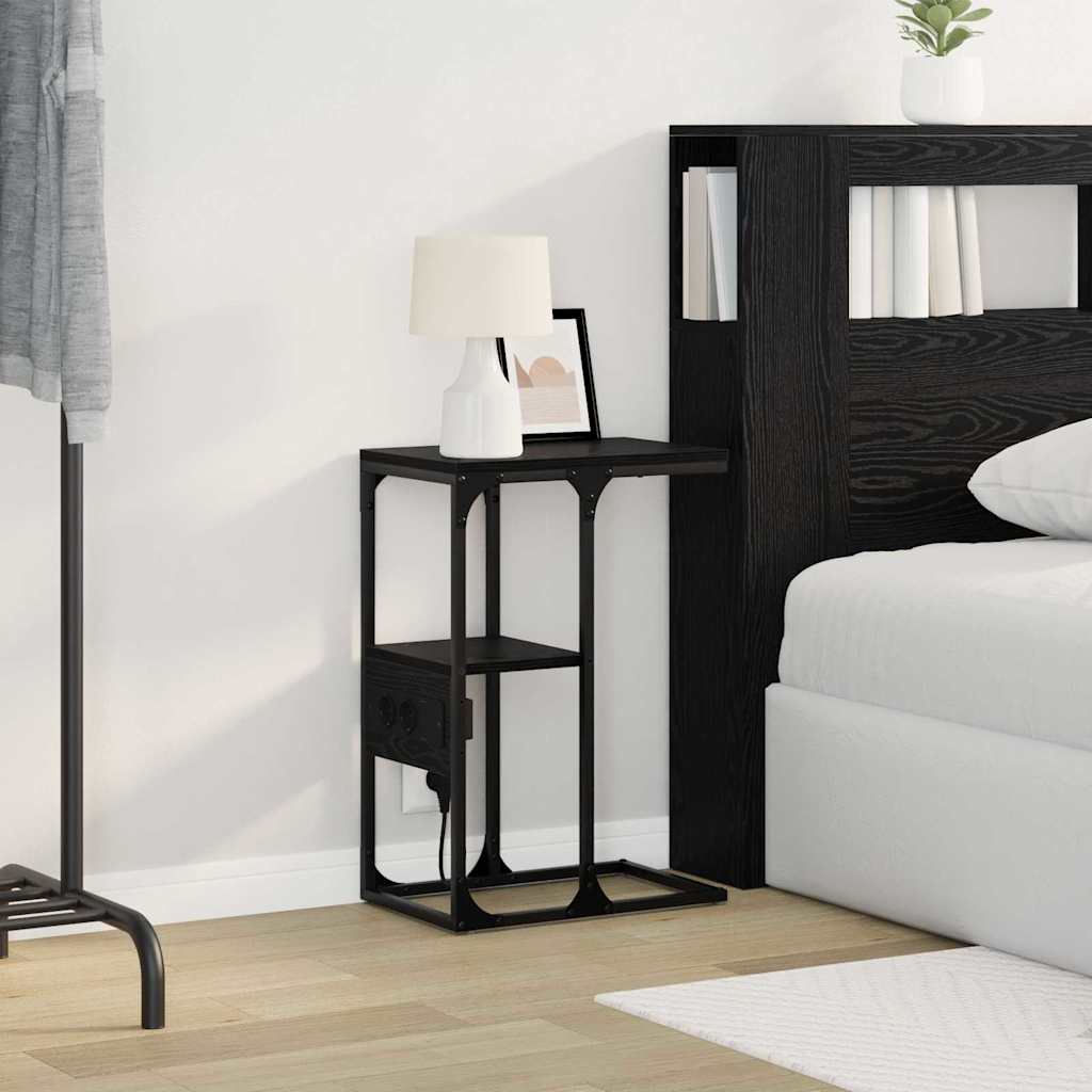 Nachttisch Schwarze Eiche 41,5 x 26 x 60,5 cm Holzwerkstoff