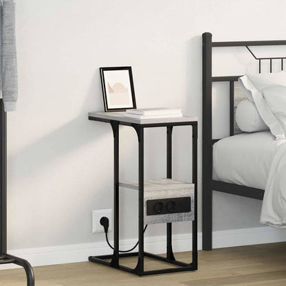 Nachttisch Grau Sonoma 41,5 x 26 x 60,5 cm Holzwerkstoff