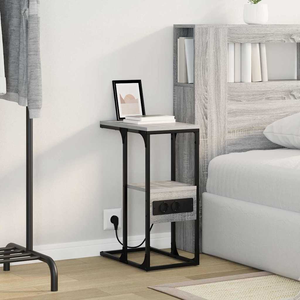 Nachttisch Grau Sonoma 41,5 x 26 x 60,5 cm Holzwerkstoff