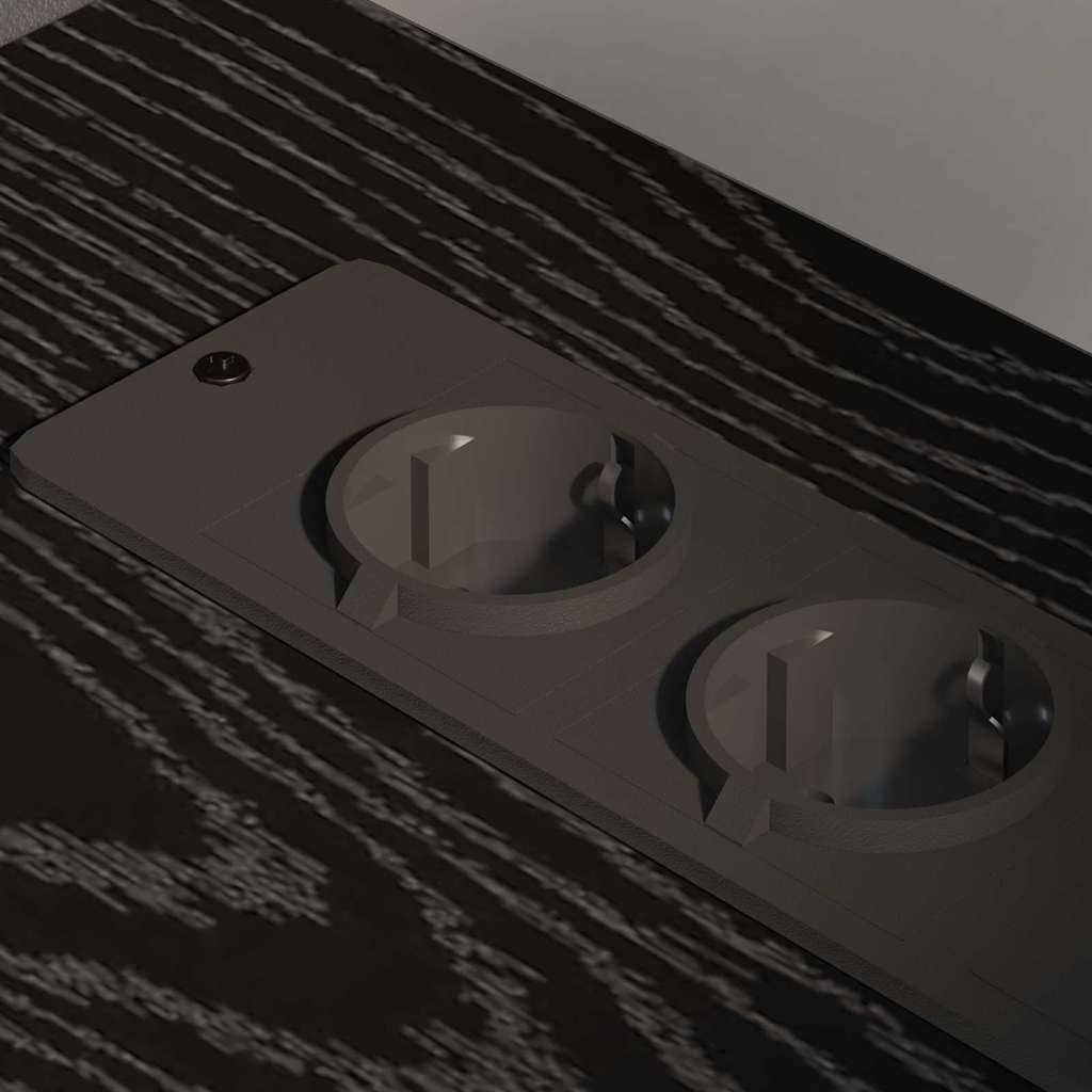 Büroschrank mit Lademöglichkeit Schwarze Eiche 61 x 46 x 67 cm