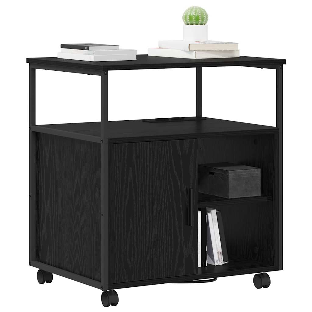 Büroschrank mit Lademöglichkeit Schwarze Eiche 61 x 46 x 67 cm
