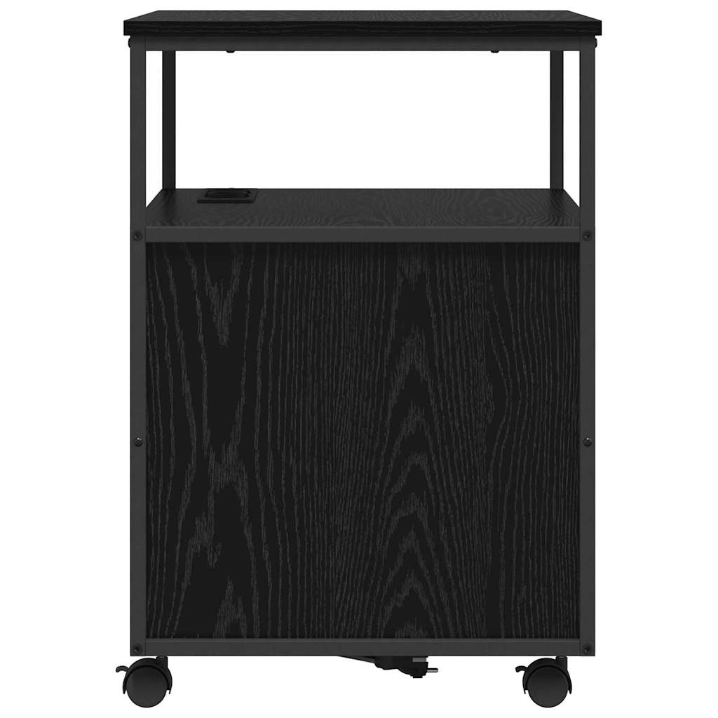 Büroschrank mit Lademöglichkeit Schwarze Eiche 61 x 46 x 67 cm