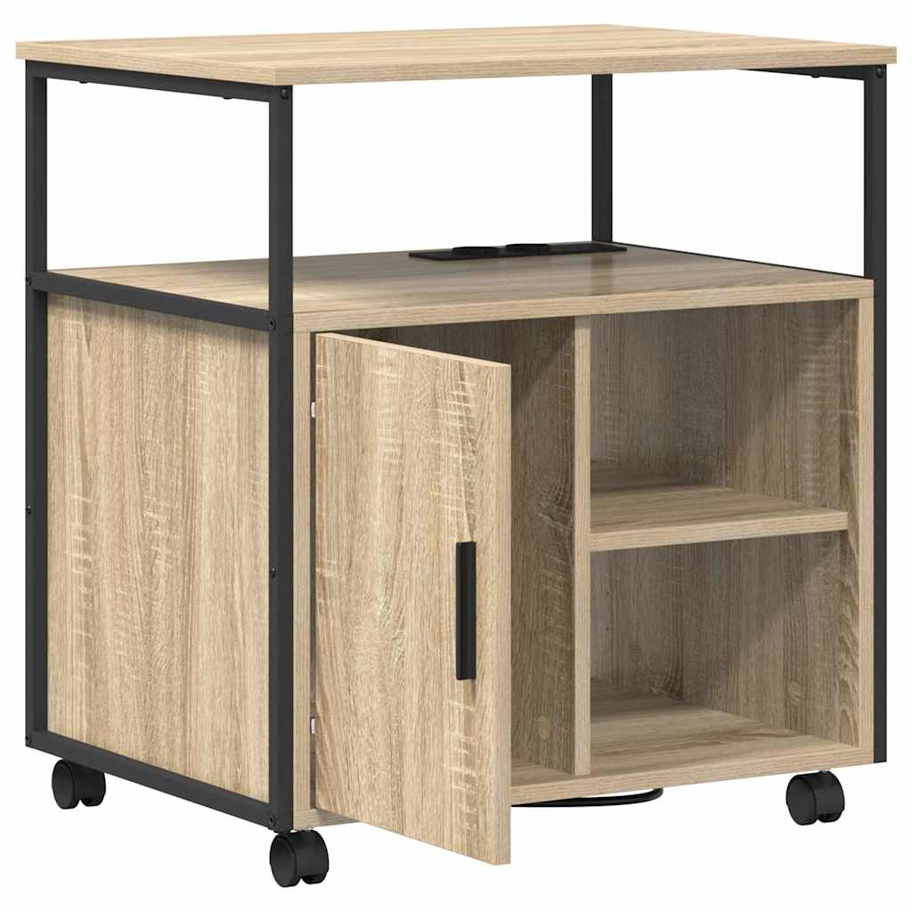 Büroschrank mit Lademöglichkeit Sonoma Eiche 61 x 46 x 67 cm