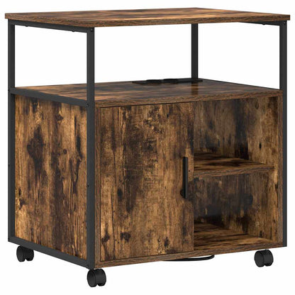 Büroschrank mit Lademöglichkeit Räuchereiche 61 x 46 x 67 cm