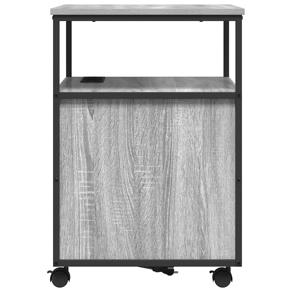 Büroschrank mit Lademöglichkeit Grau Sonoma 61 x 46 x 67 cm