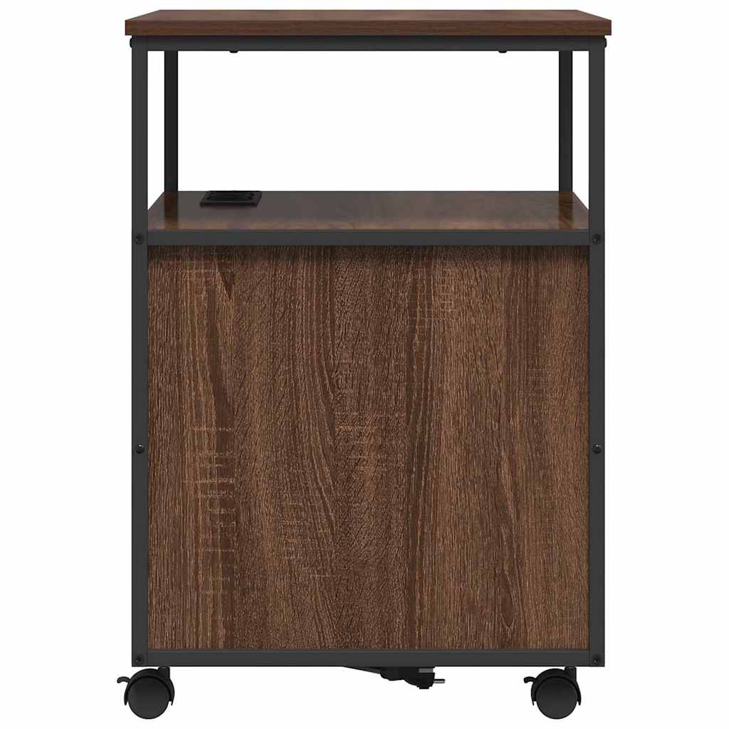 Büroschrank mit Lademöglichkeit Braune Eiche 61 x 46 x 67 cm