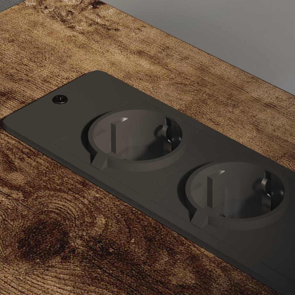 Büroschrank mit Rad Räuchereiche 76 x 41 x 72 cm Holzwerkstoff