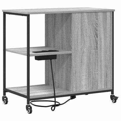 Büroschrank mit Rad Grau Sonoma 76 x 41 x 72 cm Holzwerkstoff