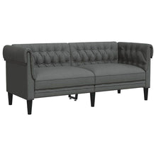 Chesterfield-Sofa Dunkelgrau 182,5 x 74,5 x 74,5 cm Stoff