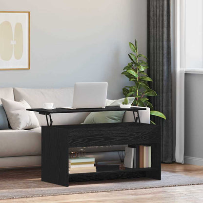 Couchtisch Schwarz Eichen-Optik 80 x 50.5 x 41.5 cm