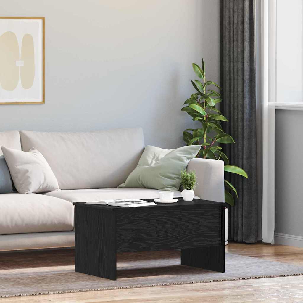 Couchtisch Schwarz Eichen-Optik 80 x 50,5 x 42,5 cm