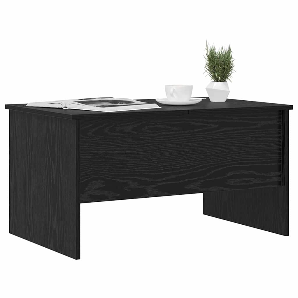 Couchtisch Schwarz Eichen-Optik 80 x 50,5 x 42,5 cm