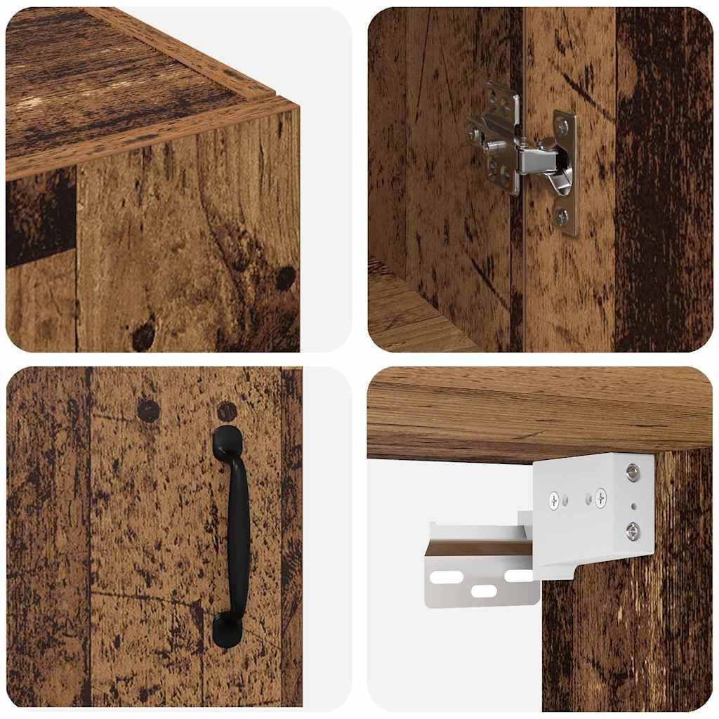 Hängeschrank Altholz 69.5 x 34 x 90 cm Holzwerkstoff