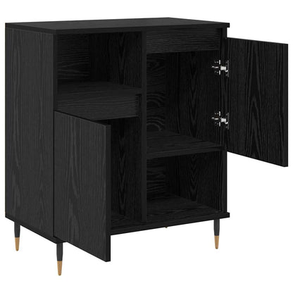 Sideboard Schwarz Eichen-Optik 60 x 35 x 70 cm Holzwerkstoff