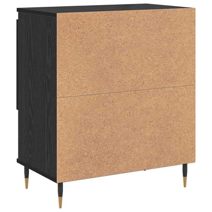 Sideboard Schwarz Eichen-Optik 60 x 35 x 70 cm Holzwerkstoff