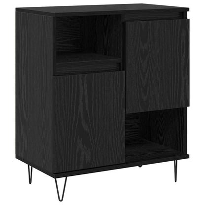 Sideboard Schwarz Eichen-Optik 60 x 35 x 70 cm Holzwerkstoff
