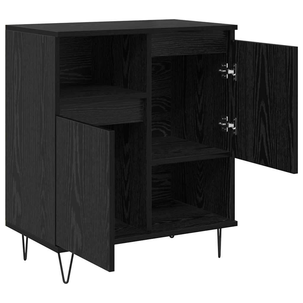 Sideboard Schwarz Eichen-Optik 60 x 35 x 70 cm Holzwerkstoff