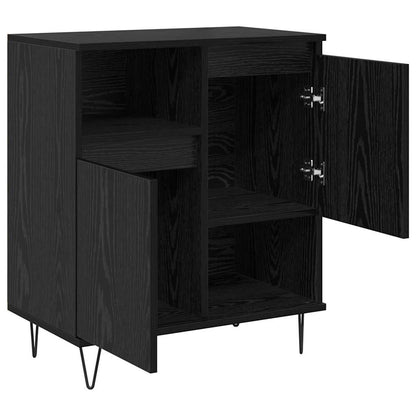 Sideboard Schwarz Eichen-Optik 60 x 35 x 70 cm Holzwerkstoff
