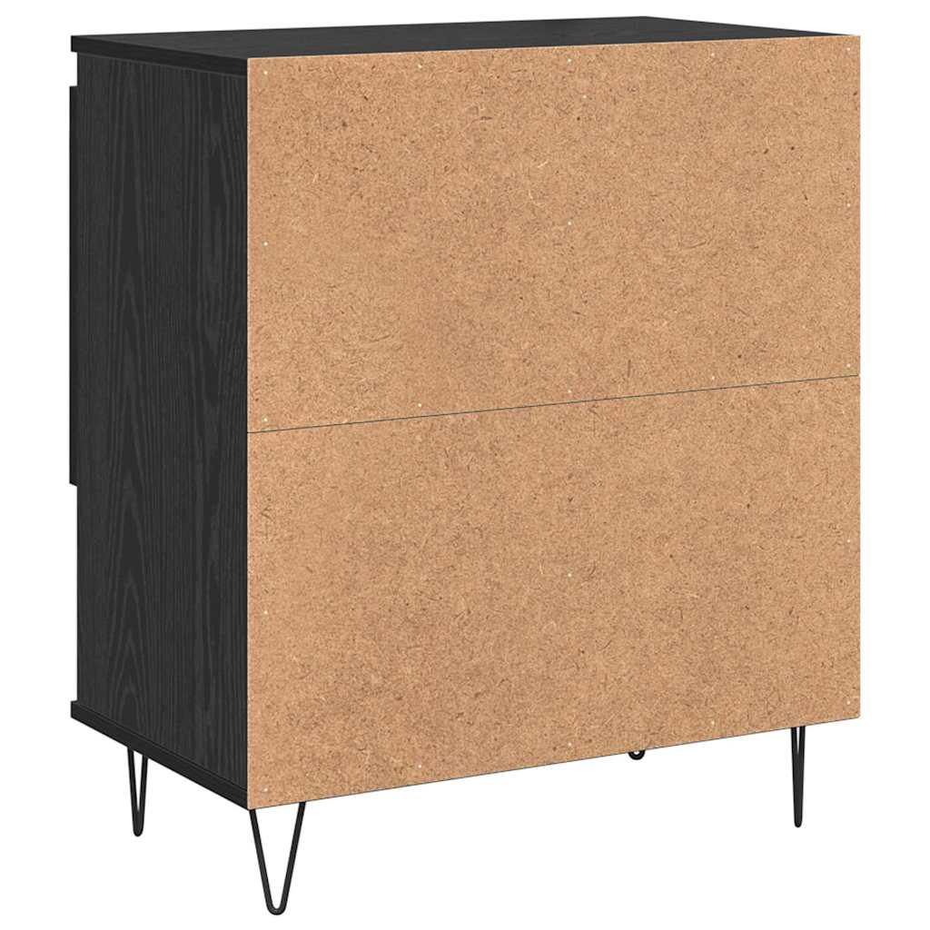 Sideboard Schwarz Eichen-Optik 60 x 35 x 70 cm Holzwerkstoff