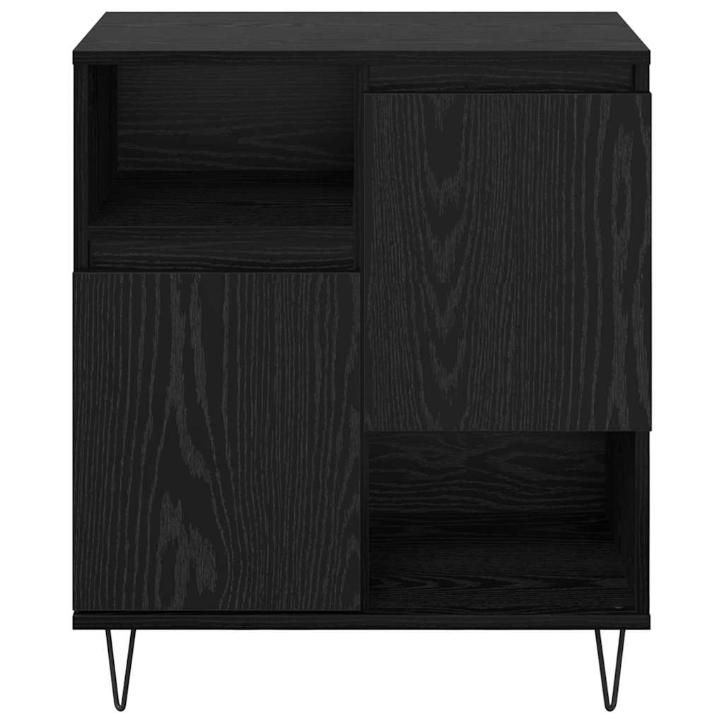 Sideboard Schwarz Eichen-Optik 60 x 35 x 70 cm Holzwerkstoff