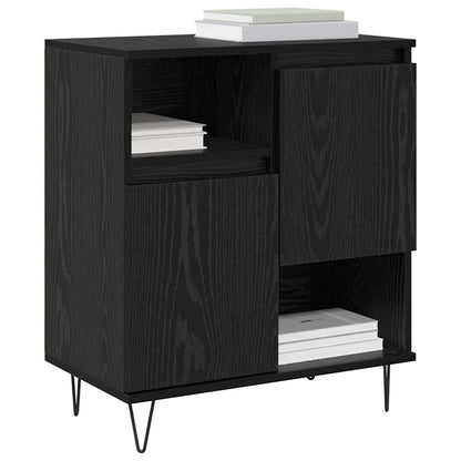 Sideboard Schwarz Eichen-Optik 60 x 35 x 70 cm Holzwerkstoff