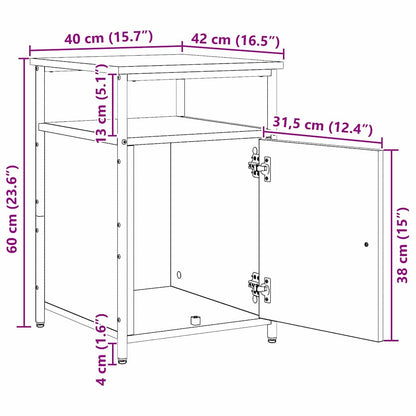 Nachttisch Artisan-Eiche Holzwerkstoff