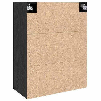 Wandschrank Schwarz 69.5 x 34 x 90 cm Holzwerkstoff