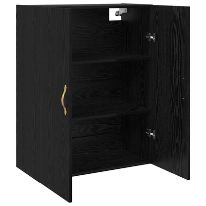 Wandschrank Schwarz Eichen-Optik 69.5 x 34 x 90 cm