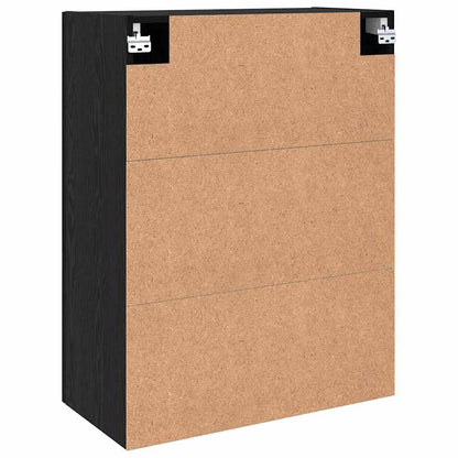 Wandschrank Schwarz Eichen-Optik 69.5 x 34 x 90 cm