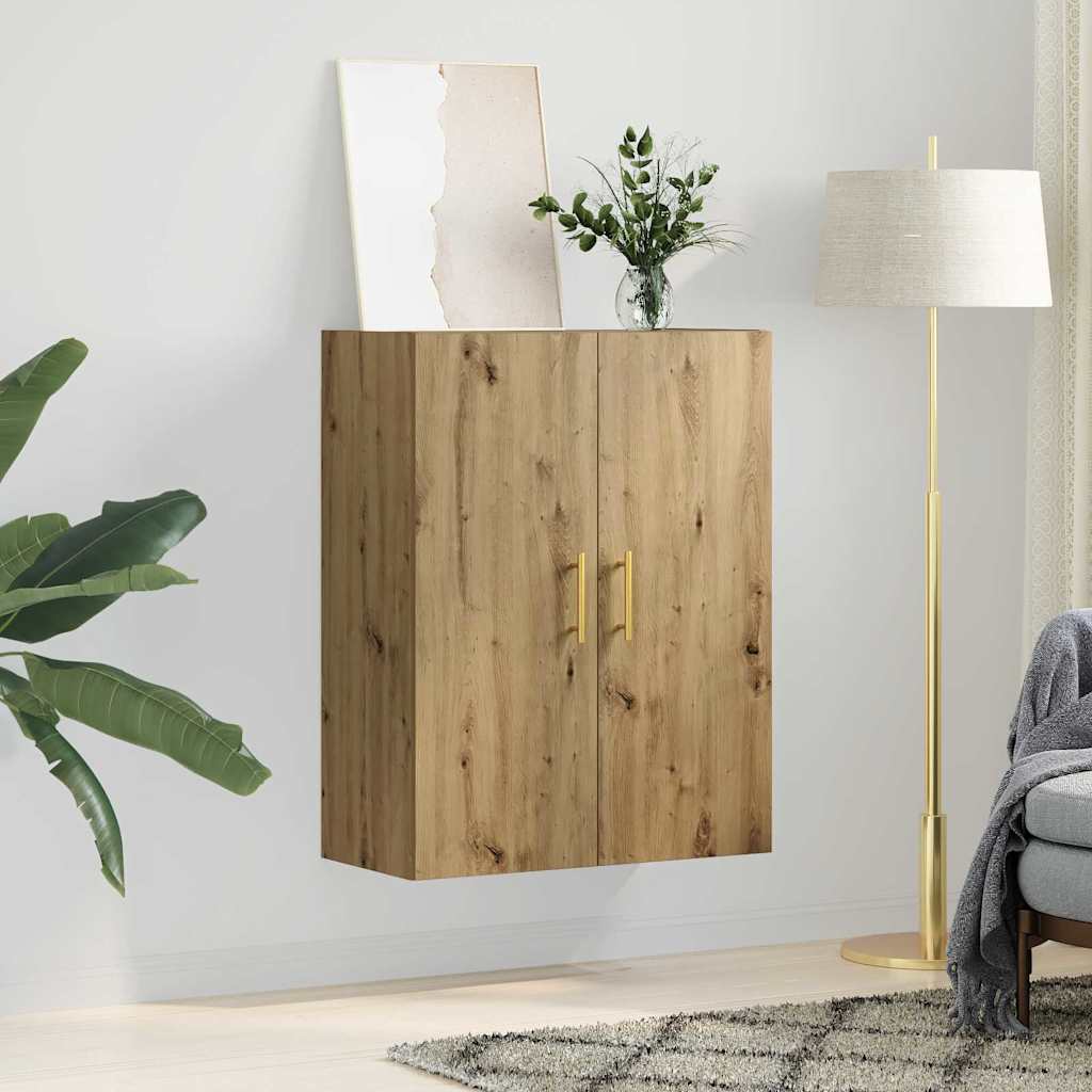 Wandschrank Wandmontiert Braun 69.5 x 34 x 90 cm Holzwerkstoff