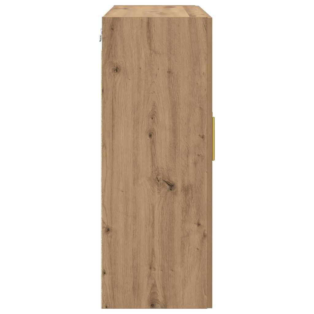 Wandschrank Wandmontiert Braun 69.5 x 34 x 90 cm Holzwerkstoff