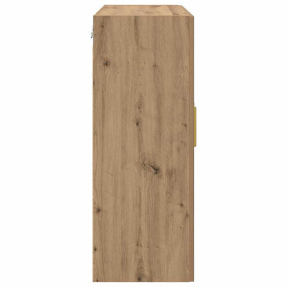 Wandschrank Wandmontiert Braun 69.5 x 34 x 90 cm Holzwerkstoff