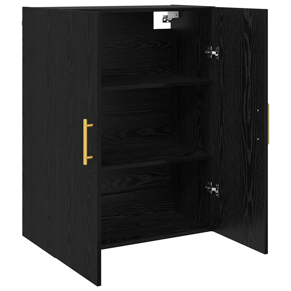 Wandschrank Schwarz 69.5 x 34 x 90 cm Holzwerkstoff
