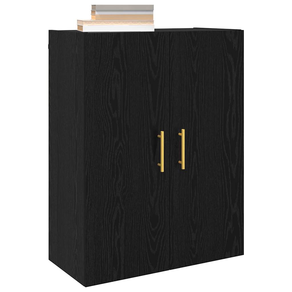 Wandschrank Schwarz 69.5 x 34 x 90 cm Holzwerkstoff
