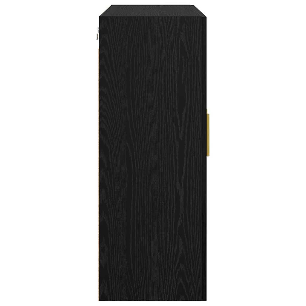 Wandschrank Schwarz 69.5 x 34 x 90 cm Holzwerkstoff