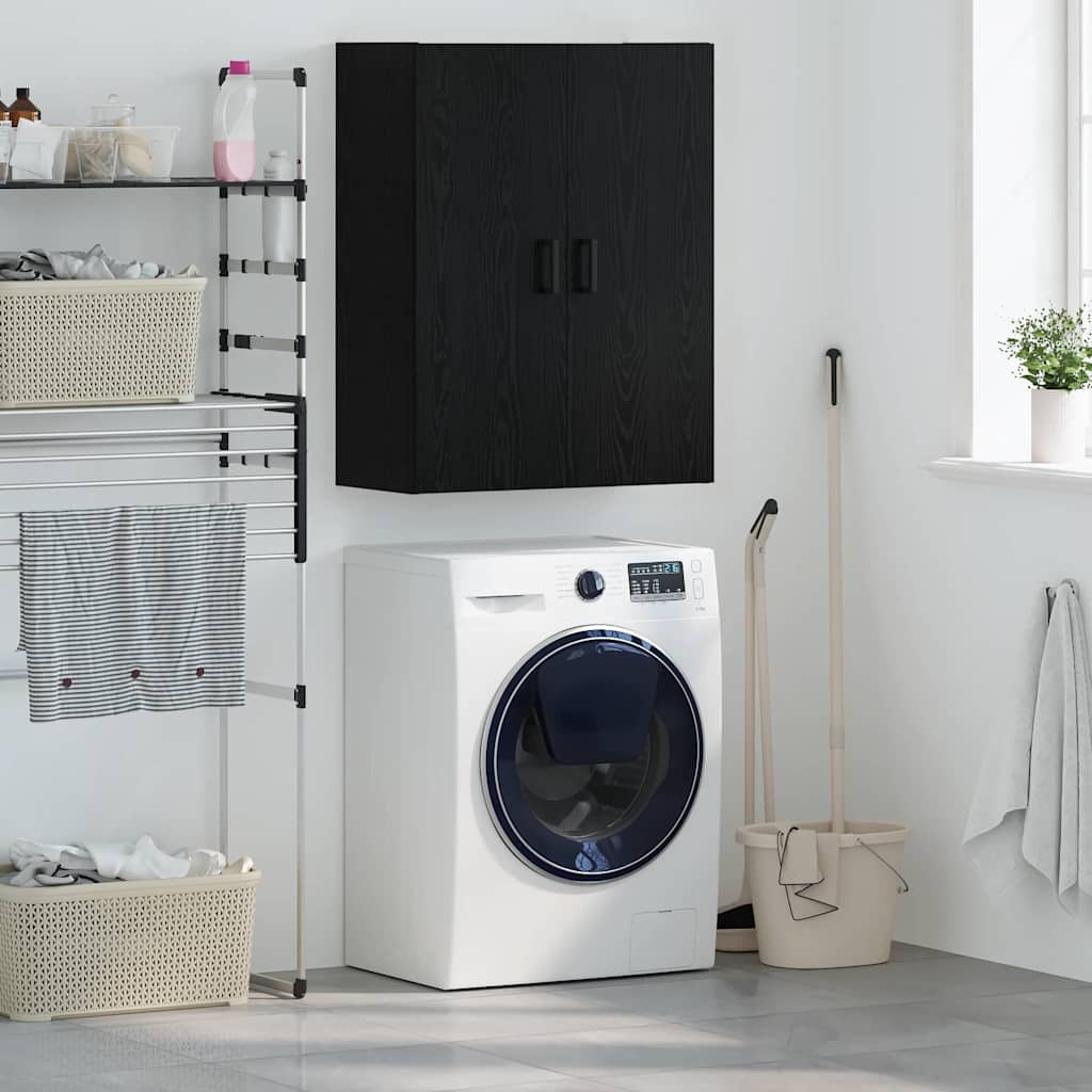 Wandschrank Schwarz 69.5 x 34 x 90 cm Holzwerkstoff