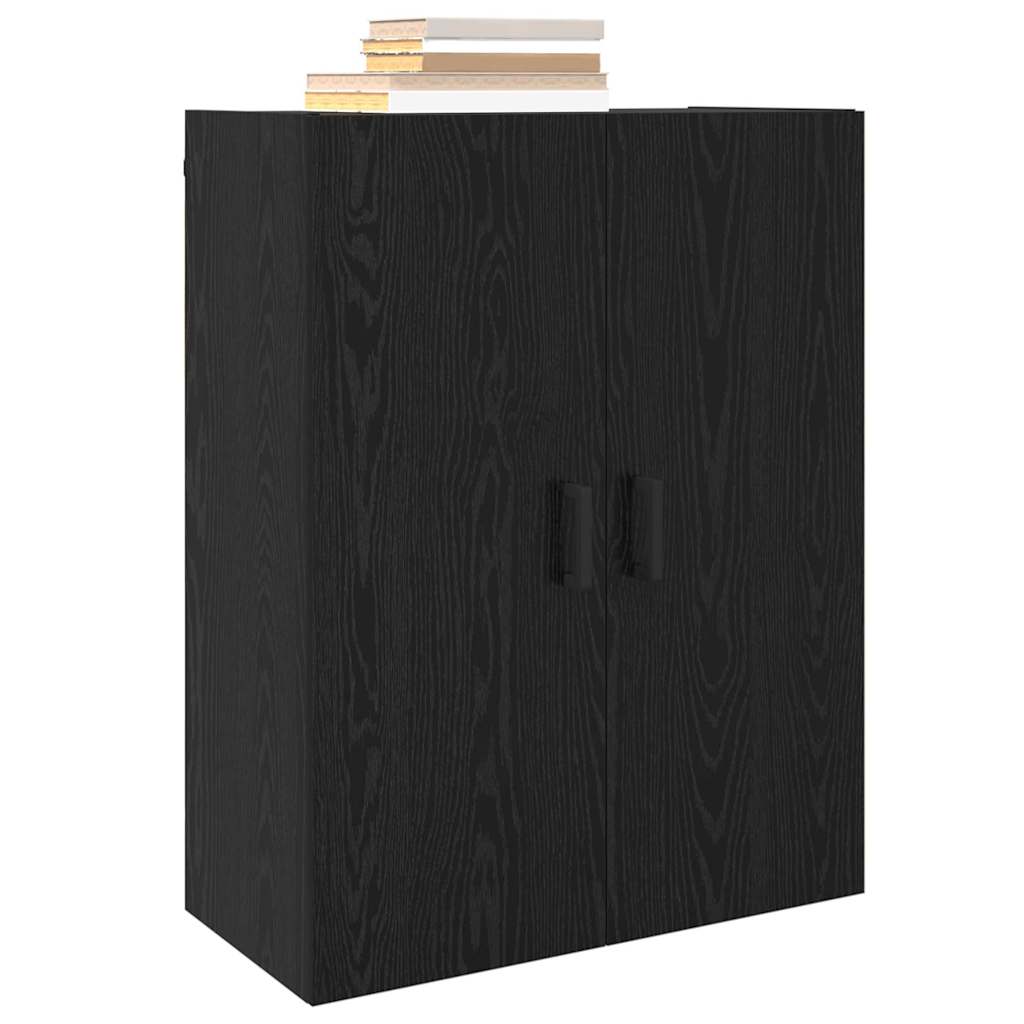 Wandschrank Schwarz 69.5 x 34 x 90 cm Holzwerkstoff