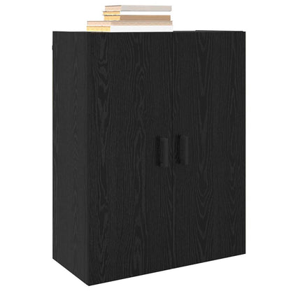 Wandschrank Schwarz 69.5 x 34 x 90 cm Holzwerkstoff