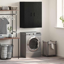 Wandschrank Schwarz Eichen-Optik 69.5 x 34 x 90 cm