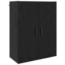 Wandschrank Schwarz Eichen-Optik 69.5 x 34 x 90 cm
